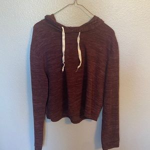 Rue 21 cropped maroon hoodie